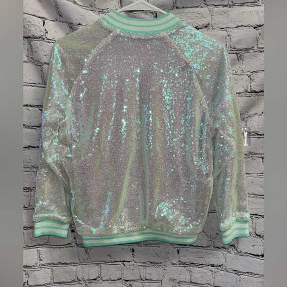 Disney Princess Girls Little Mermaid Ariel Iridescent Sequin Jacket - Picture 8 of 15